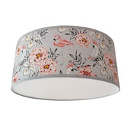 plafondlamp flamingo & papegaai bloemen lichtgrijs