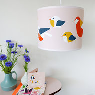 Hanglamp vogels oud roze