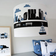 hanglamp rotterdam met skyline jeansblauw