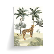 Poster Jungle getekend - Luipaard