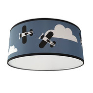 plafondlamp vliegtuig-wolken jeans blauw