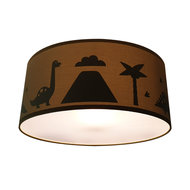 plafondlamp silhouet dino effen stof