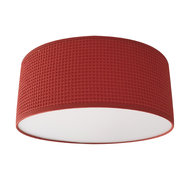 Plafondlamp Wafelstof | terracotta rood