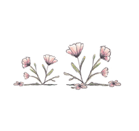 Muursticker roze bloemetjes