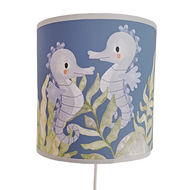 wandlamp zeepaardjes under the sea blauw 