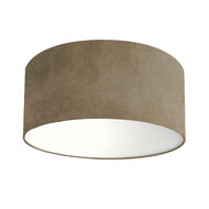 plafondlamp velours bruin/taupe