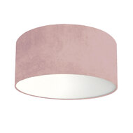 plafondlamp velours oud roze