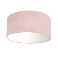 plafondlamp velours licht roze