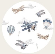 muurcirkel vliegtuigen & luchtballonnen