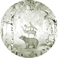 muurcirkel bear green