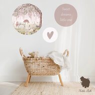 muurcirkel set unicorn pink kikki belle
