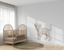 muursticker floral baby tijger