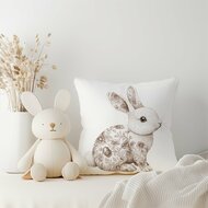 Kussen Floral konijntje