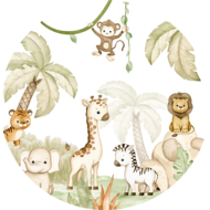 Muursticker Savannah Joy 100 cm