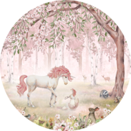muursticker Unicorn forest 100 cm