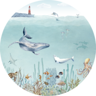 Muursticker Secret sealife 100 cm