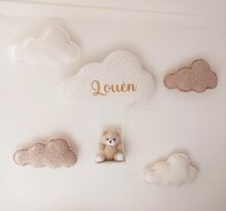 Muurdecoratie set schommel lampje warm led licht