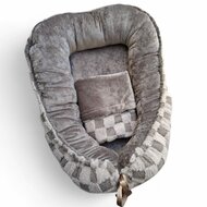 Babynestje teddy blokjes donkertaupe