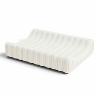 Aankleedhoes wellnes fleece streep off white
