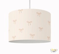Hanglamp beige streep met strikjes