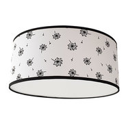 Plafondlamp paardenbloem zwart/wit