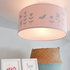 Plafondlamp Bloemen & vlinders silhouet roze_