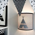 wandlamp silhouet tipi stof maantjes_