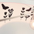 Plafondlamp Bloemen & vlinders silhouet roze_