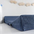 Aankleedkussenhoes Babykamer Wafelstof Basic | donker oud blauw_