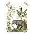 poster jungle monkey olifant_