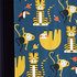 aankleedkussenhoes babykamer jungle donkerblauw - wafelstof zwart_