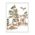 Poster aquarel hert en uil in het bos-Kinderkamer_