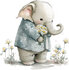 poster olifant flowers 1_