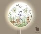 wandlamp rond in the undergrowth_