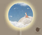 wandlamp rond fox on the moon bleu_