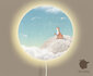wandlamp rond fox on the moon green_