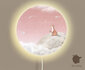 wandlamp rond fox on the moon pink_