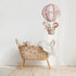 muursticker luchtballon jungle dieren roze_