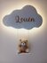 Teddy wolk lampje met beertje op schommel_